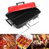 Outdoor Wire Meshes Tools Outdoor Foldable Charcoal Grills For Picnic For 3-5 Person Black+Red Barbecue Grills Stainless Steel BBQ Stove