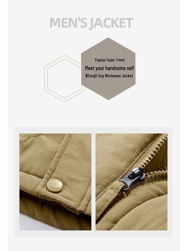 Men's Autumn/Winter 2026 Plus Velvet Thick Loose Fit Sports Jacket for Middle-Aged and Youth