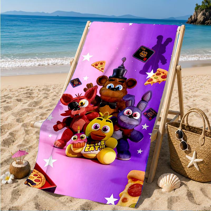 Five Nights Party Beach Towel, Super Soft Microfiber, Perfect Gift for Her/Him, Birthday, for Pool, Beach, Travel, Decor Beach Party