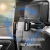 Car Headrest Phone & Tablet Holder - 360° Rotating, Clip-On, Telescopic Design