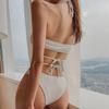 Boho Festival Monokini Bikini Set 2 Piece Swimsuit High Waisted Halter Neck Push Up Sexy Women Holiday Print