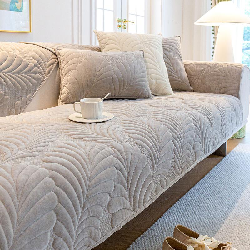 Vintage Living Room Milk Velvet Sofa Cushion Plush Sofa Cover Cover Autumn and Winter All-season Universal Sofa Towel Cover Cloth Seat Cushion