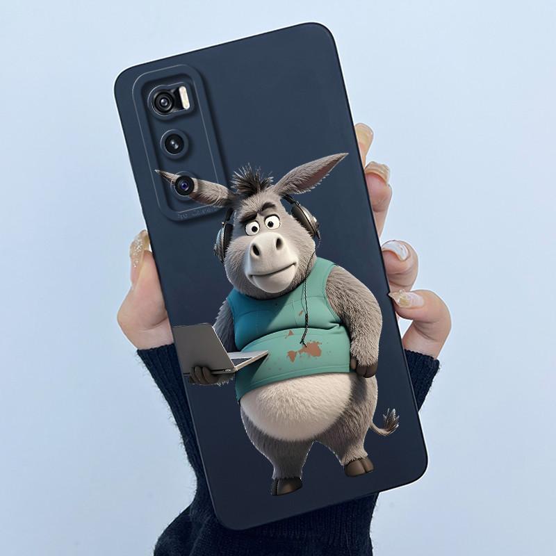 For Vivo V20 SE Case V2022 V2023 Lovely Cartoon Cat Liquid Silicone Soft TPU Shockproof Bumper For Vivo V20SE Phone Cover Funda