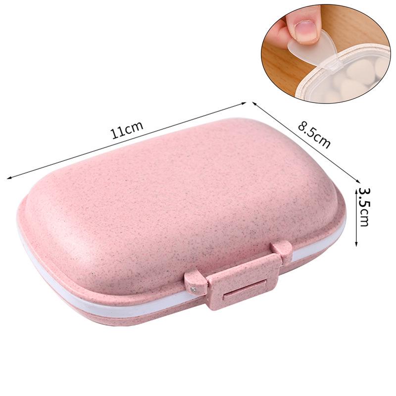 Portable 8-Compartment Moisture-Proof Weekly Pill Organizer and Storage Box