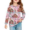 Girls' Long Sleeve Blouse - Round Neck Soft Waist Tunic