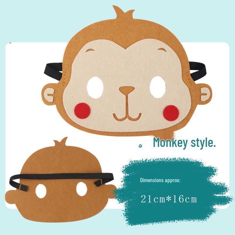 Children's Day Animal Masks: Frog & Tiger Cartoon Eye Masks for Kindergarten Performances