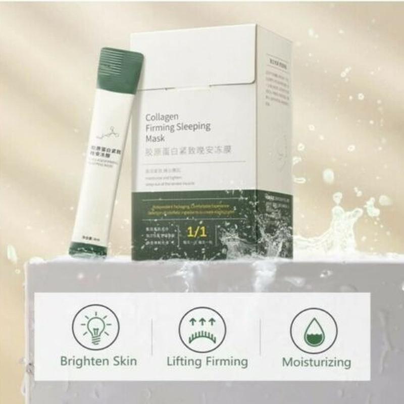 20 Stück Kollagen-Straffungsmaske, feuchtigkeitsspendende Gesichtsmasken, waschfrei