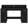 Black Oak Desk 140 x 55 x 91 cm Particleboard