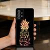 S-Summer P-Pineapple Soft Silicone Black Cover Phone Case For Samsung Galaxy A73,A72,A71,A70,A53,A52,A51