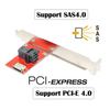 NFHK PCI-Express 4.0 Mini SAS HD SFF-8643 to Oculink SFF-8611 SFF-8612 PCBA Female Adapter with Bracket