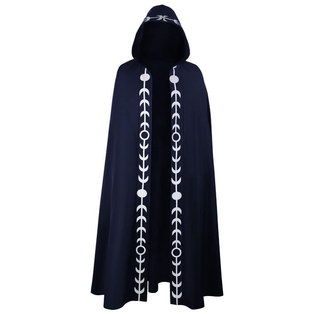Mittelalterliche Renaissance-Kutte mit großer Kapuze für Halloween-Cosplay und Bühnenauftritte