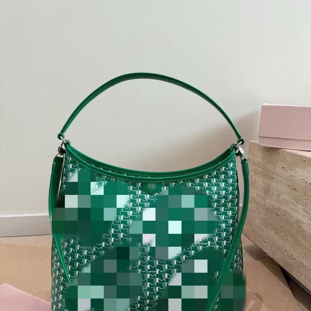 Original Leder Litschi-Muster Kalbsleder weich neue Dogtooth-Tasche Hobo Achseltasche Tote große Kapazität Mutter-und-Kind-Tasche