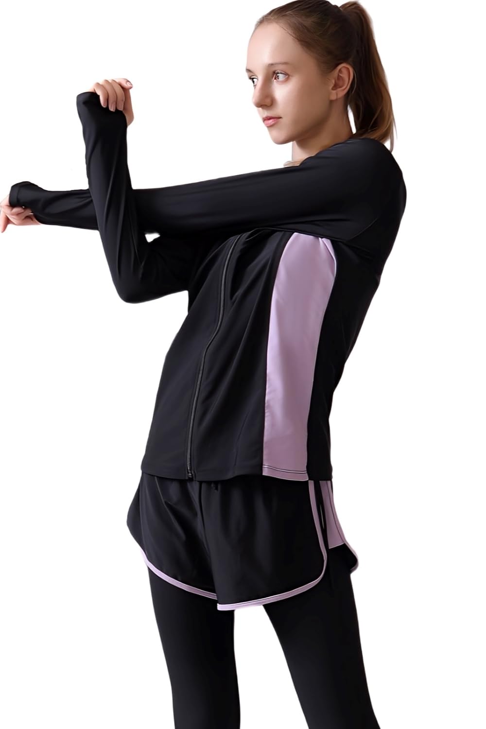 

Купальник танкини с защитой от УФ-лучей, розовый x [Под наблюдением дерматолога], Женский купальник, Закрывающий, Для фитнеса, Рашгард, Набор из 5 предметов, UPF50+, 100% (Дж. П.,