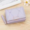 Pu Leather Short Wallet With Cat Buckle Heart Embroidery For Teen Girls Daily Use Casual Shopping