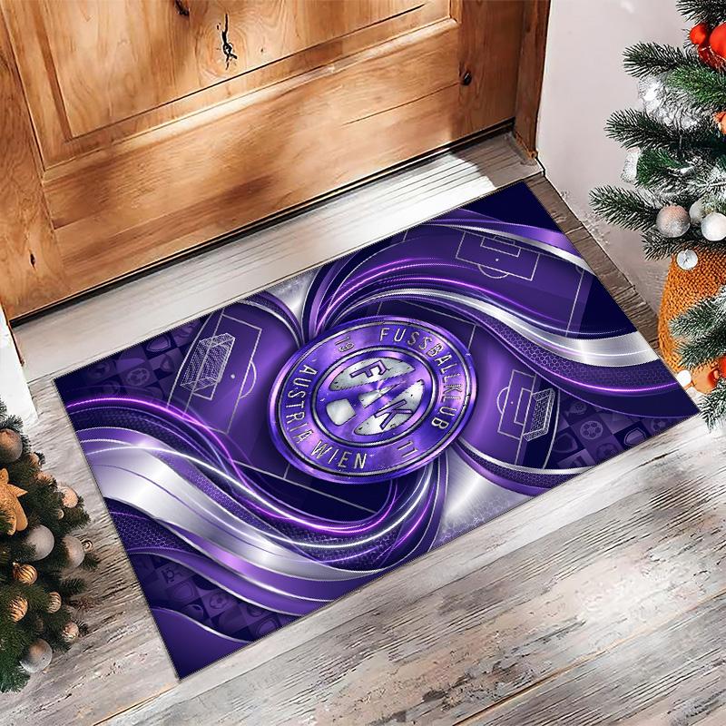 Austria Wien FC Soccer Football Pattern Soft Area Rug Non Slip Indoor Floor Carpet Sports Decor Mat for Bedroom