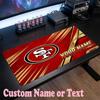 Tappetino Mouse Personalizzato con Nome Testo San Francisco 49ers, Tappetino Mouse Grande per Scrivania Regalo Personalizzato per Ufficio Domestico