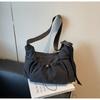 Summer new pleated shoulder bag large capacity messenger bag versatile commute to work class casual tote bag