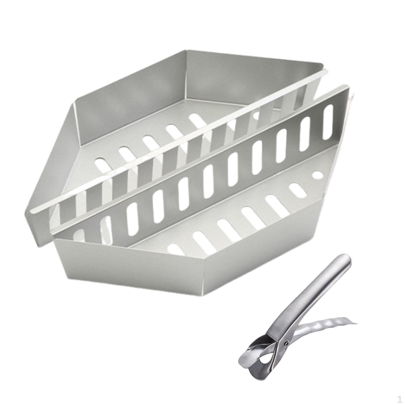 

2 шт. Контейнер для корзин для угля, легкая, утолщенная, прочная корзина для гриля 0.6mm thickness