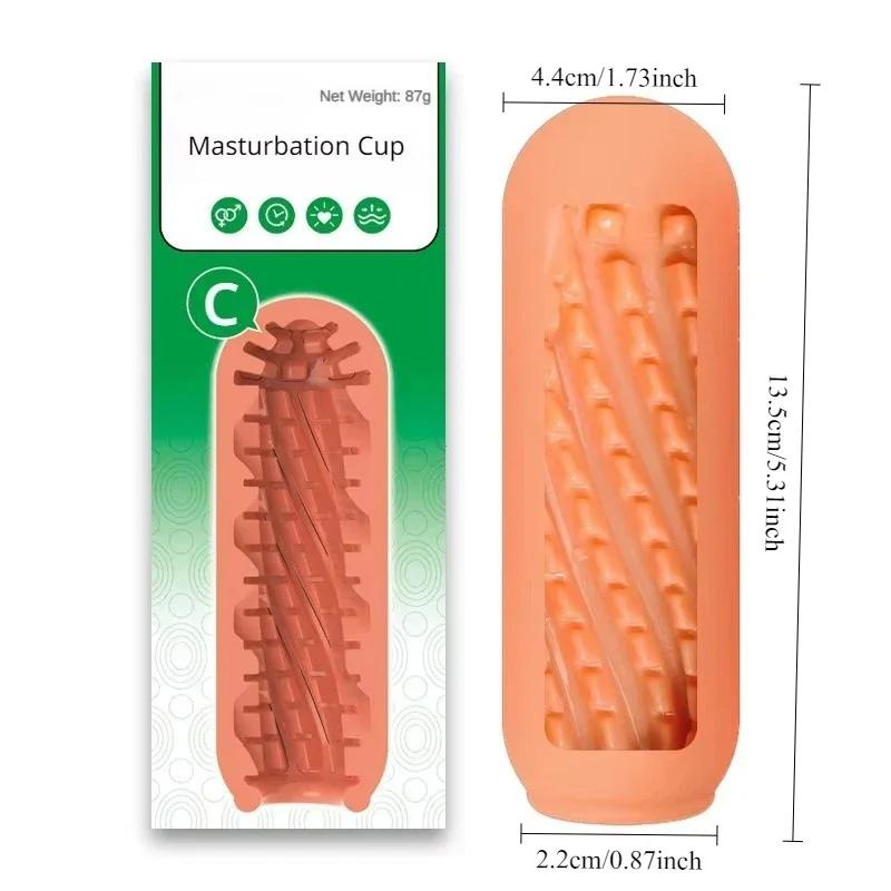 Masturbation Cup for Men Male Exercise Penis Massage Sexy Pocket Pussy Blowjob Toy Vagina Delay Exerciser Soft Adult Goods 18+