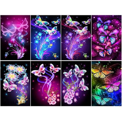 Bricolage animal diamant bordé 5D diamant peinture couleur mariposa point de croix strass art mosaïque décoration de la maison