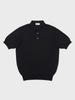 VERNO 24Ss Linen Like Polo Knit Black