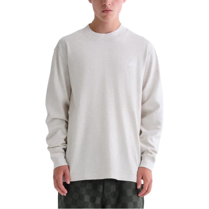 Kith Long-Sleeve Mock Neck Lax Tee Hallow Men Tops White KHM033776-103