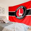 Charlton FC Wappen Wandteppich, Einzigartiger Design Wandteppich, Wanddekoration für Schlafzimmer, Wohnzimmer, Spielzimmer, Herzliche Fan-Feiertagsgeschenke