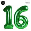 32 Inch Green Number Foil Balloons 0-9 Jungle Safari Theme Soccer Party Decor Kid Boy 1st Birthday Dinosaur Baby Shower Supplies