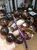 Men's Thunder Mark Jujube Wood Prayer Beads Bracelet with Wind Fire Wheel Pendant