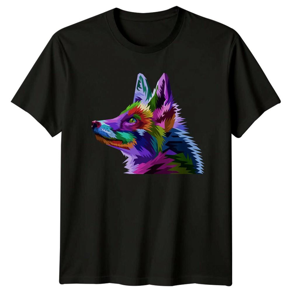 

Colorful Fox Art Foxes Animals Mens TShirt Womens Graphic Tee Unisex Top Unisex T-Shirt XXXL
