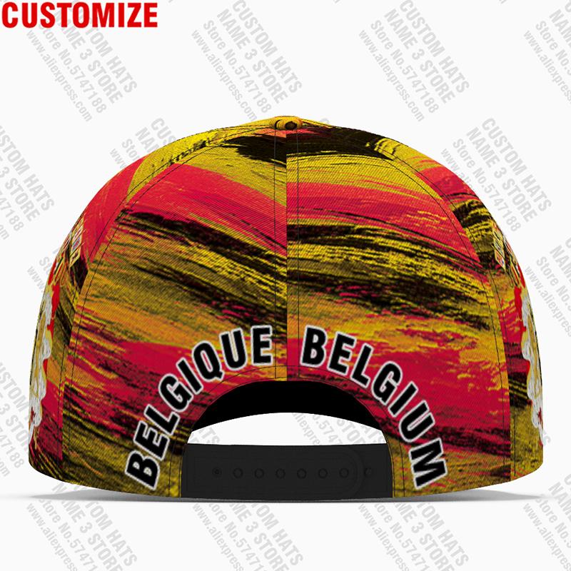 Belgium Baseball Cap Custom Made Name Belgie Team Logo Be Hat Bel French Travel Belgique Nation Belgien Flag Po Headgear