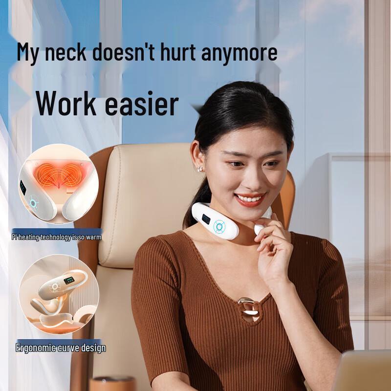 HEZHENG Neck Massager Gift Box with Hot Compress CN plug (adapter included)