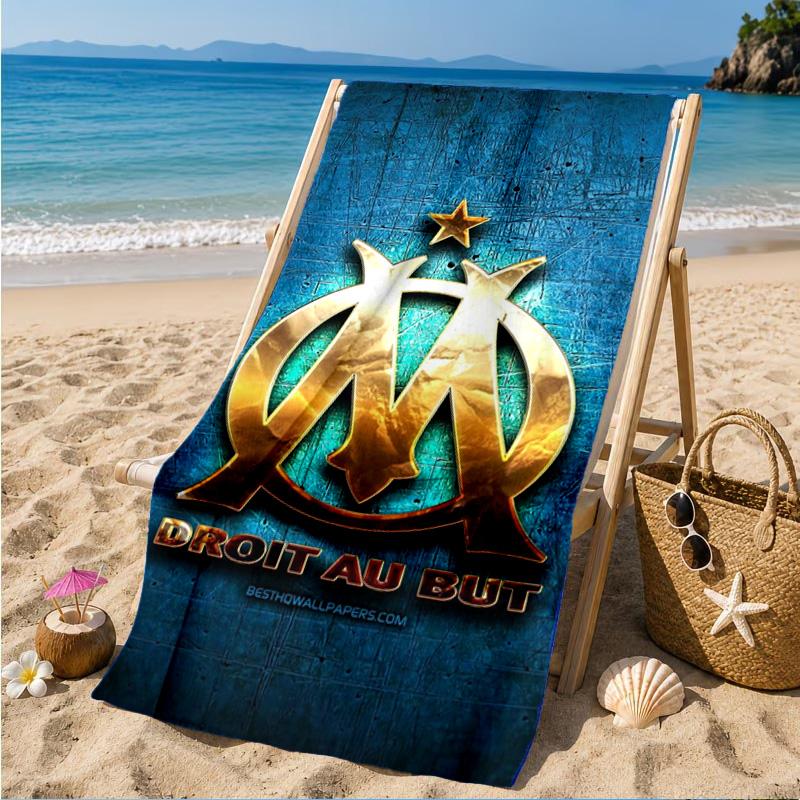 Flame Logo Design Printed Microfiber Beach Towel, Soft And Absorbent, Quick-Dry, Ideal for Summer Travel, Beach Essential, Swimming Pool