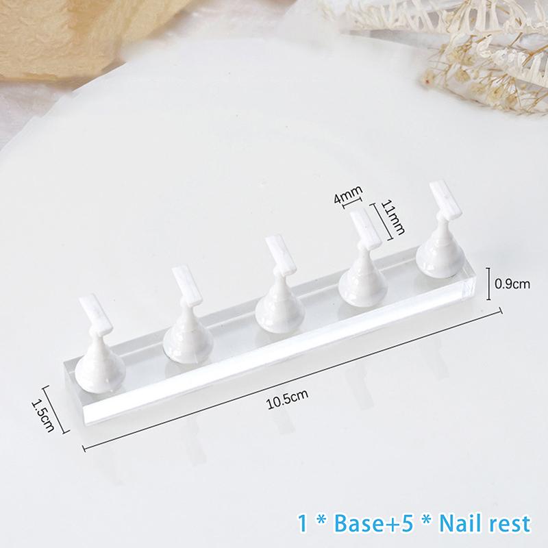 

1 комплект магнитный держатель для ногтей набор подставка-основа для тренировки с типсами для наращивания акриловые полки для демонстрации дисплей для нейл-арта белый