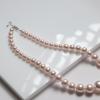 Elegante Perlenkette mit abgestufter Größe Leichte Schlüsselbein-Kette Damen Halskette Hochzeits Schmuck
