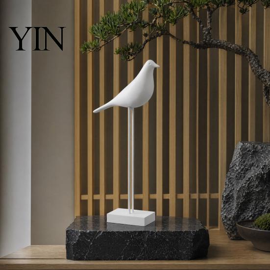 Sophisticated Bedside Table Ornaments Black & White Bird Figurine, Minimalist Modern Art Sculpture for TV Stylish Shelf Decor Bookcases Cabinet
