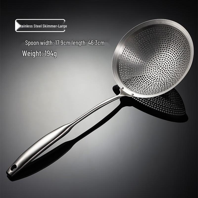 Qianxing 304 Stainless Steel Oval Hole Slotted Spoon Set