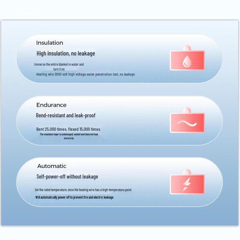 Rainbow Full-Circuit Safety Electric Blanket