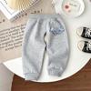 Pantalones de chándal para bebé con entrepierna abierta y forro polar: Ropa Gruesa y Cálida de Otoño/Invierno para Niños y Niñas