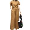 Plus Size Solid Color Short-Sleeve Sports Suit for Spring & Summer
