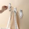 Flexible Animal-Shaped Adhesive Hooks - Cartoon Design, Traceless, and Multi-Functional for Kitchen Storage