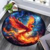 Phoenix Rising Round Area Rug,Carpet Rug for Living Room Bedroom Sofa Playroom Decor,Non-slip Floor Mat