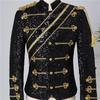 Michael Jackson-Inspired Sequined Performance Costume for Men – Stand Collar Rock Singer Outfit
