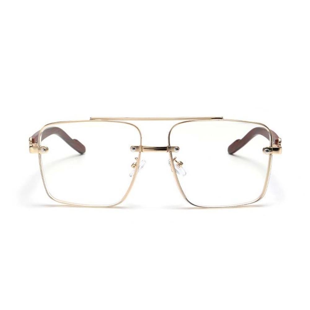Zinc Zinc Alloy Double-bar Sunnies Eyewear Anti-UV Plain Glasses New Unisex Polarized Sunglasses  Gift