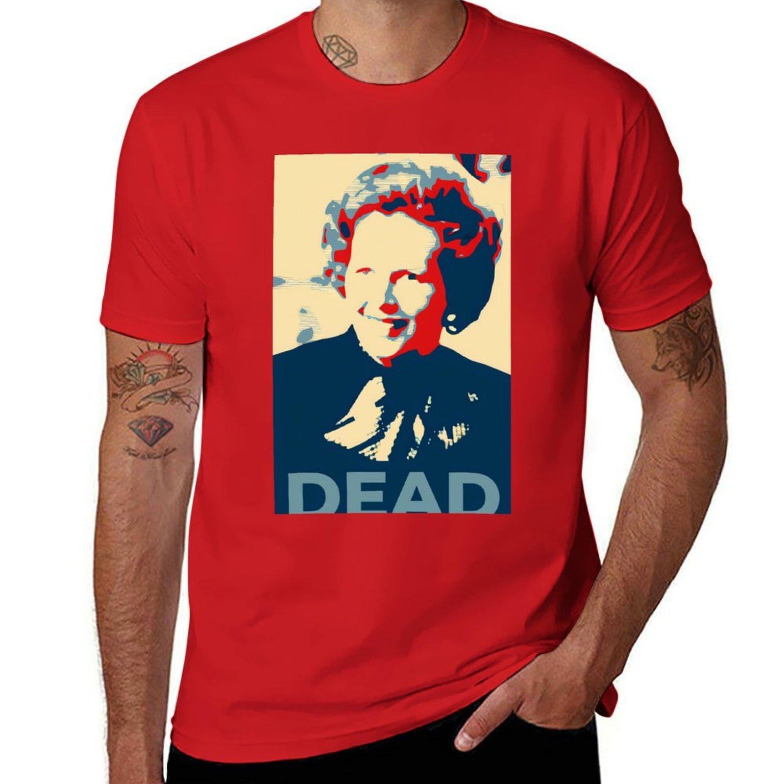 Margaret Thatcher DEAD TShirt plain korean fashion t shirts for men pack S