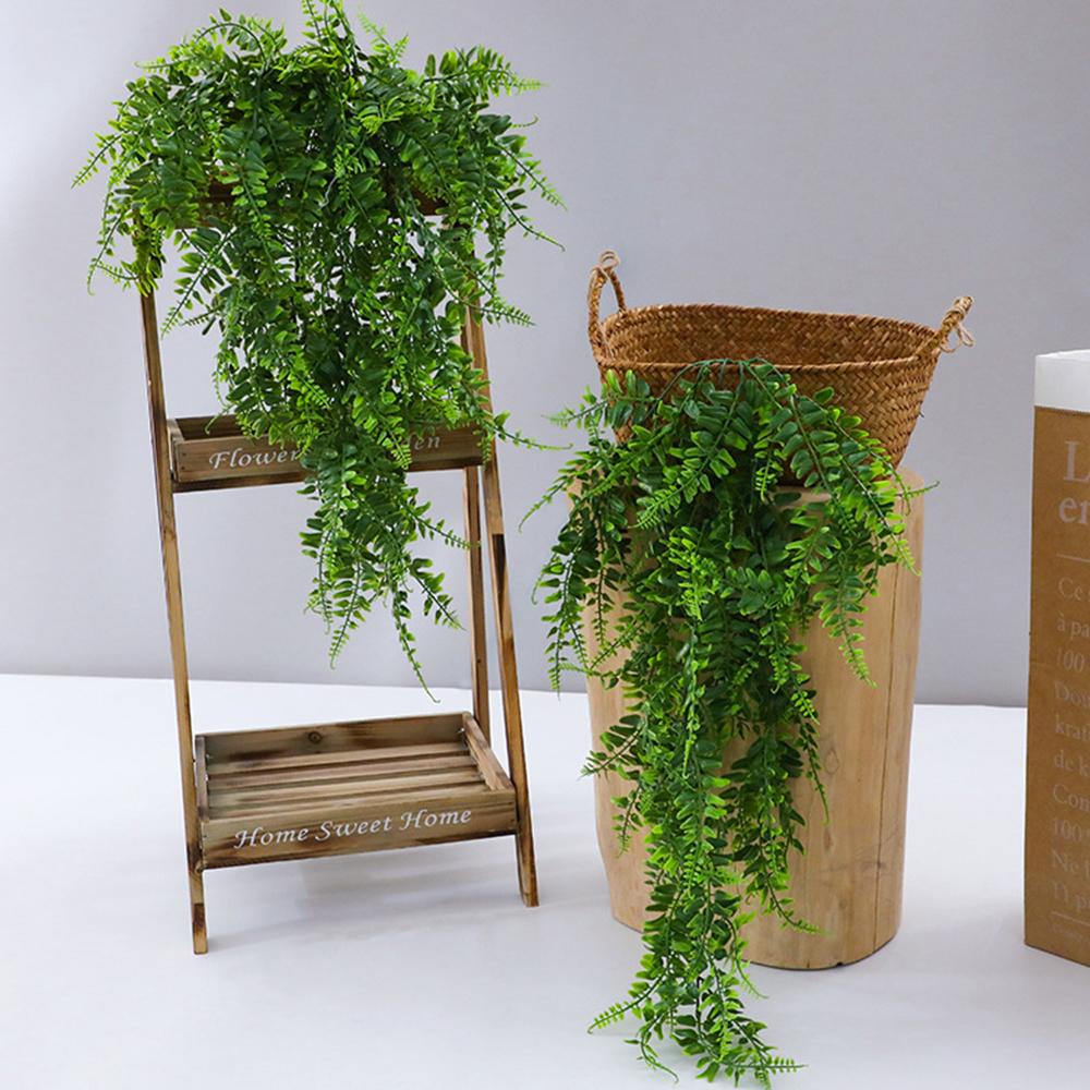 Hanging Artificial Ferns Garden Fake Plant Not Require Maintenance Ornaments for Home Walls Doors Windows