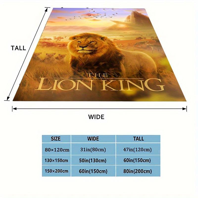 1pc The Lion King Printing Blanket - Soft, All-Season Throw for Living Room, Bedroom,Personalized Gift with Adorable Cartoon Design