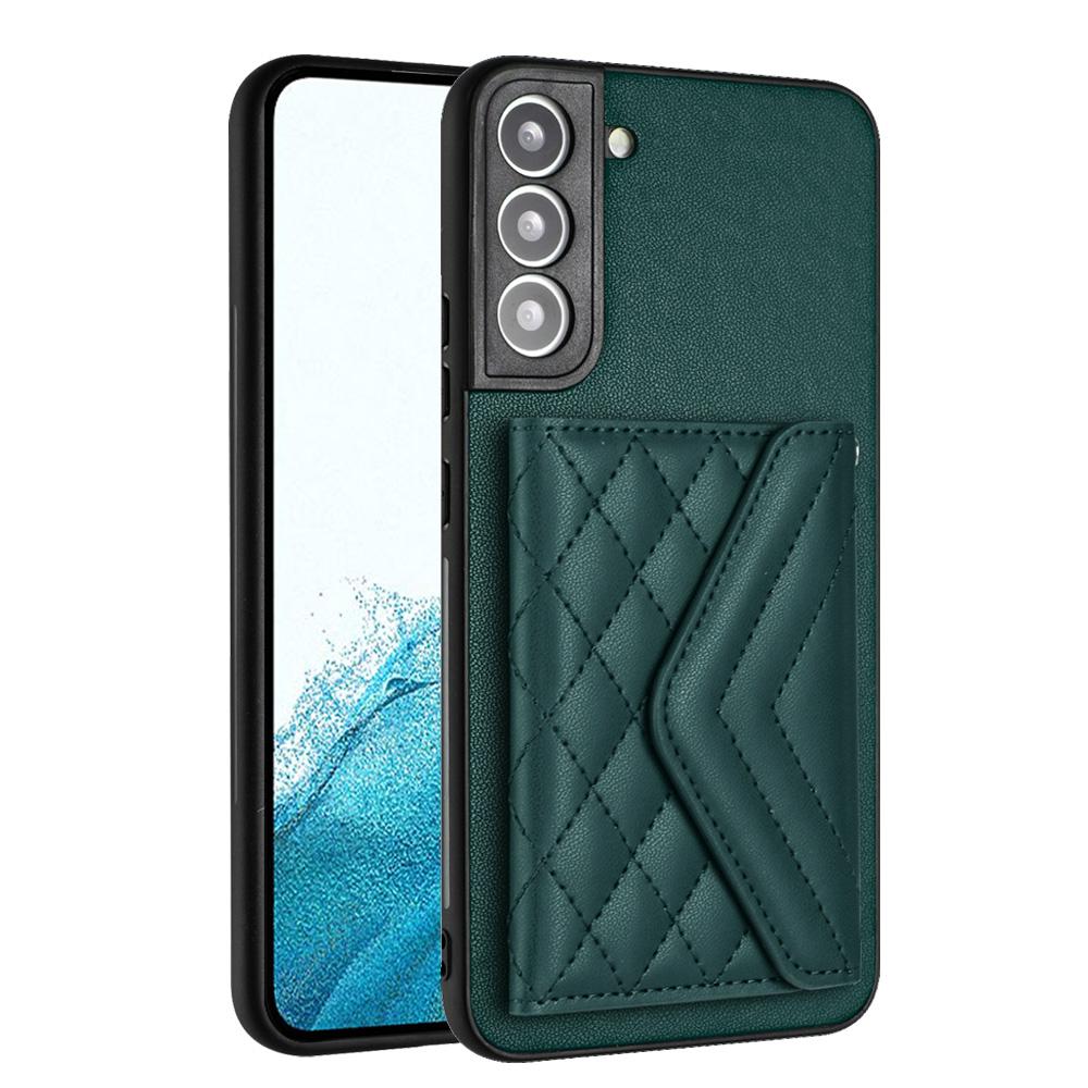 

YB Leather Coating Series-8 For Samsung Galaxy S22+ 5G Case RFID Blocking Card Slots Mobile Phone Cover Green
