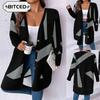 BITCED Women's Vintage Casual Long Sleeve POLO Neck Jackets & Coats Unique design