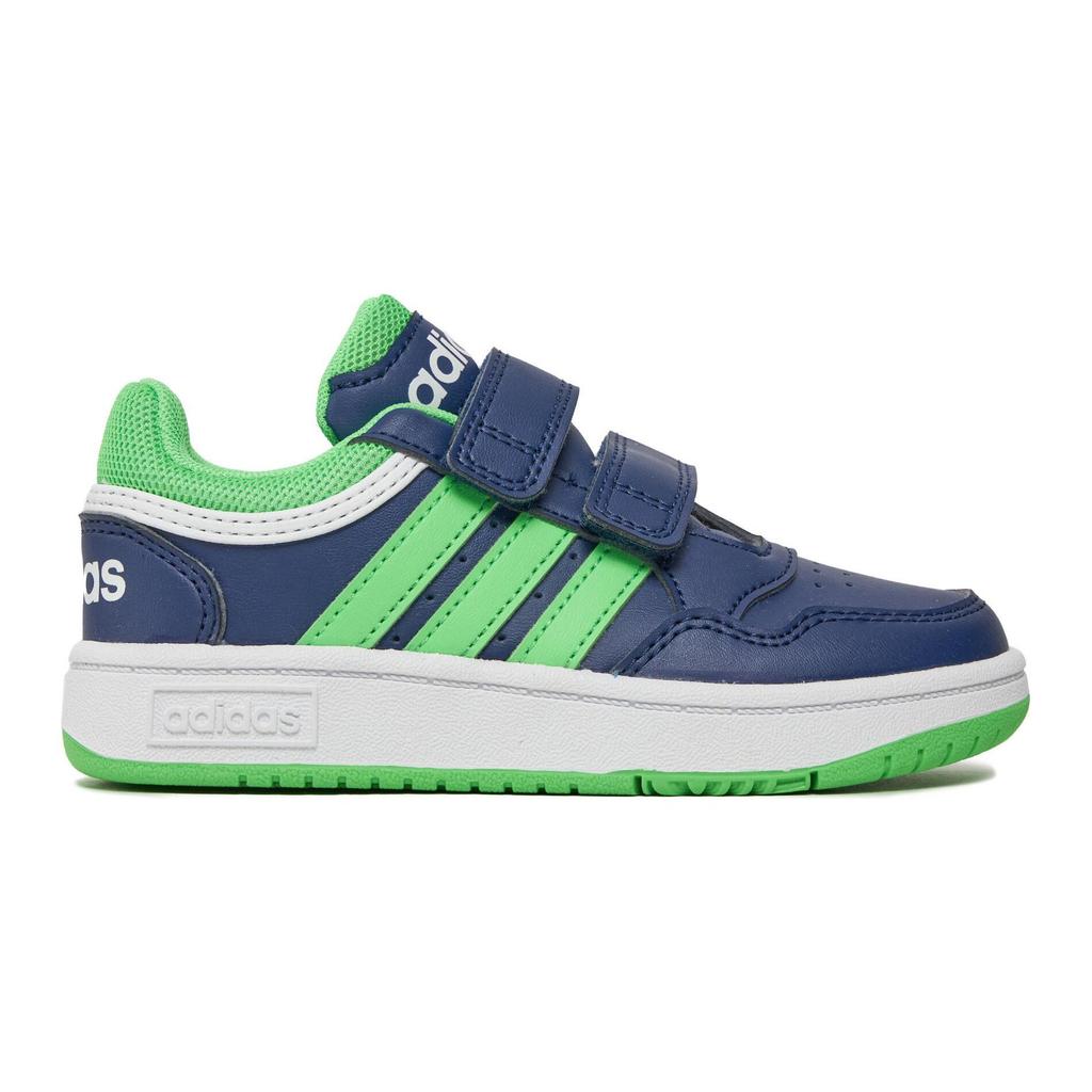Adidas Neo Hoops 3.0 Vielseitige Bequeme Stoßdämpfende Strapazierfähige Low-Top Kinder-Sneaker Kinder-Sneaker Blau Grün IG6107